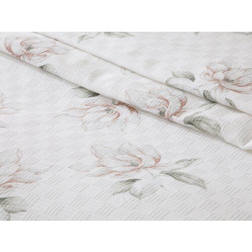 Engelska hem magnolia tryckt singel personlighet piké 150 x 220 cm rosa