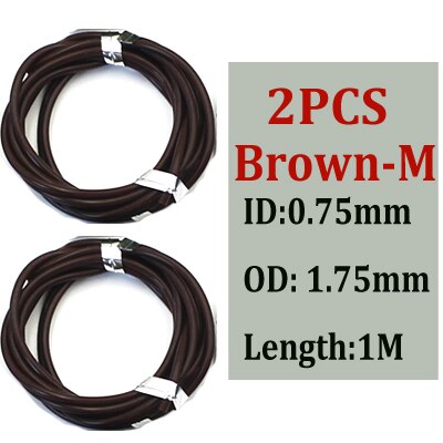 2 pçs acessórios de pesca da carpa shink tubo gancho linha mangas para o equipamento da carpa manga de borracha macio rig tubo manga fingir linha de pesca: 2PCS-Brown-M