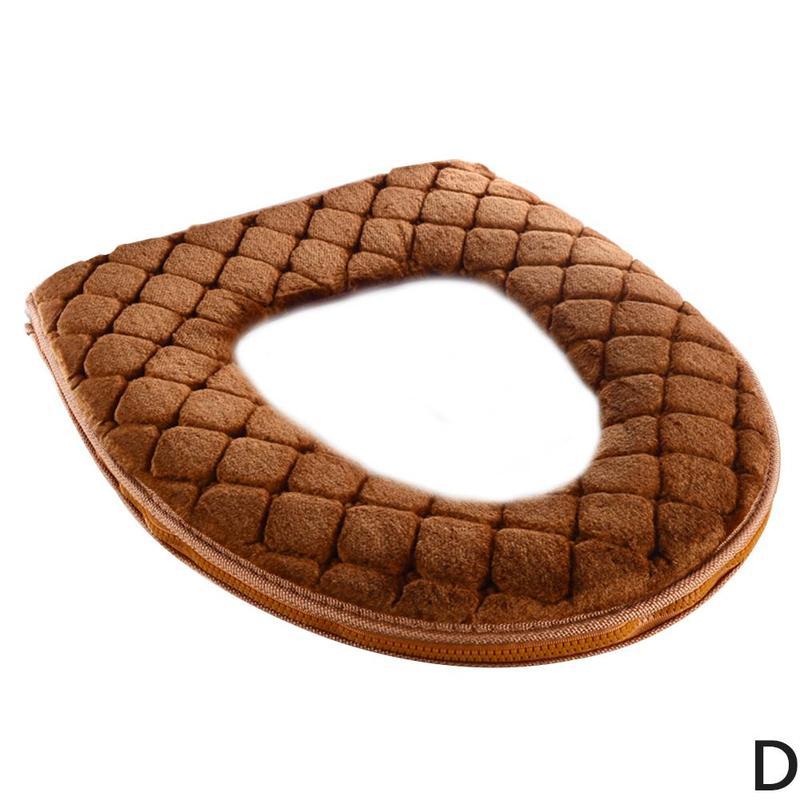 Alfombra de baño aseo cubierta lavable suave asiento almohadillas cálido tapa de inodoro 30cm asiento cojín decoración de baño accesorios de baño: D