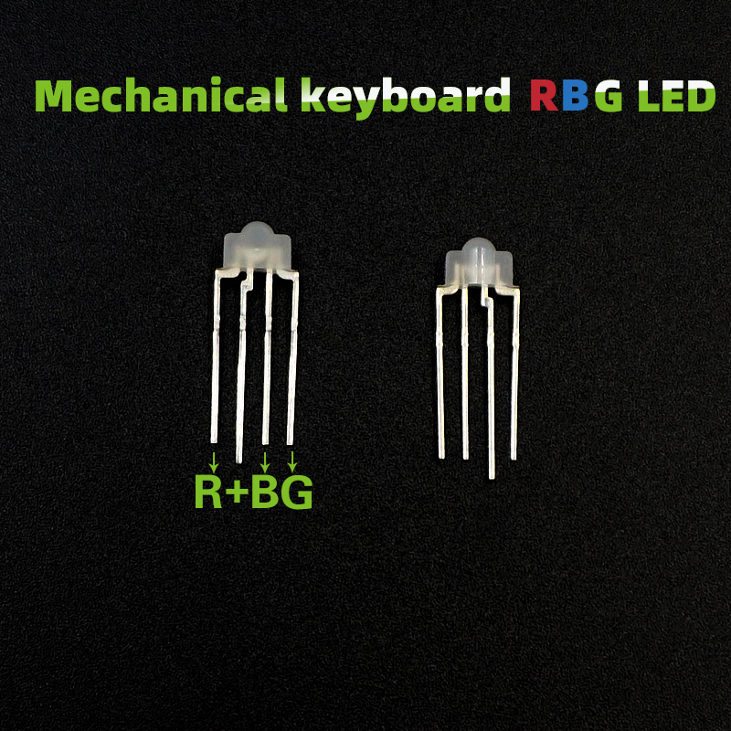 Mechanical keyboard RGB LED 4pin RBG light common anode lamp full-color for kailh OTM Gateron Greetech switch Razer keyboard: Navy Blue / Brown Switch