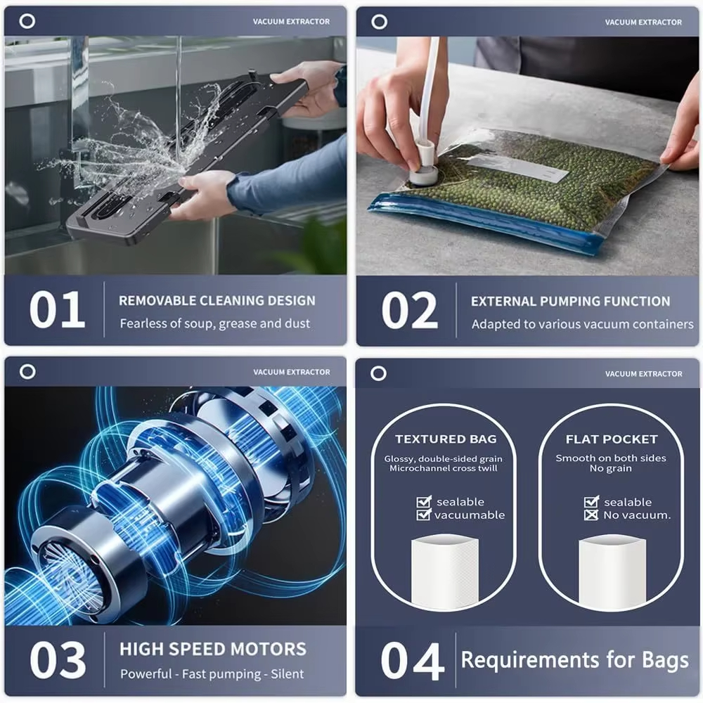 Xiaomi Mijia Vacuum Sealer Automatic Sealing Opening Dual-Use Food Compression Freshness Package Small Machine Household Desktop