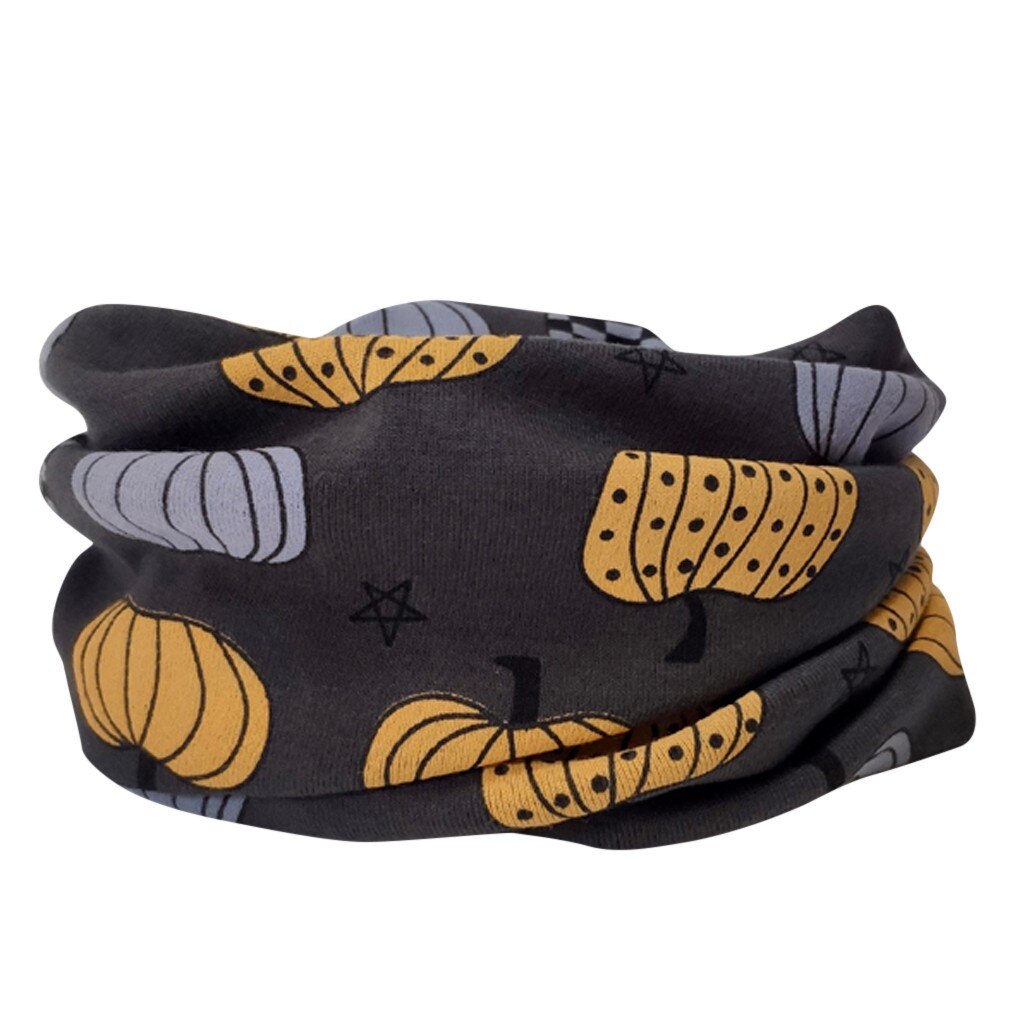 Spring Autumn Winter Children Warm Scarf For 0-10 Years Old Kids Boy Girl Neck Collar Baby Cartoon Scarves Warm Collar: Dark Blue