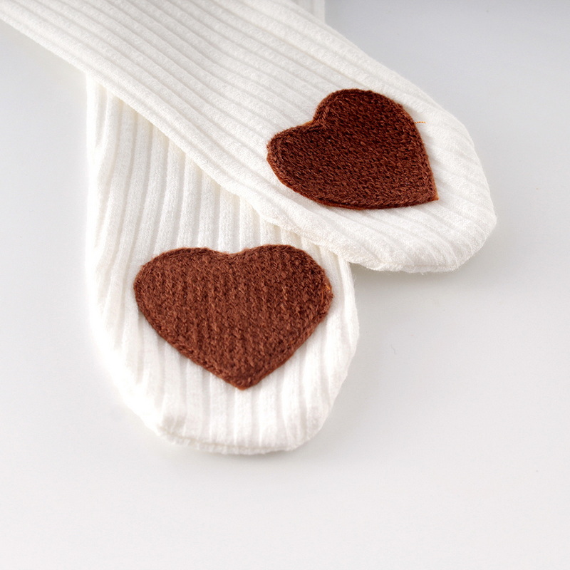 2022 nova primavera bebe meninas meninos collants amor coração apliques listrado elástico grande pp meias calças do bebê roupas infantis e5040