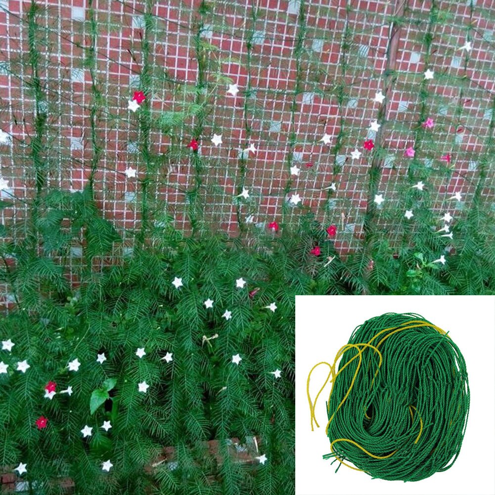 1,8x1,8 metros flores prácticas melón amargo pepino vid trepador Red de nailon red para jardín para plantas crecimiento duradero