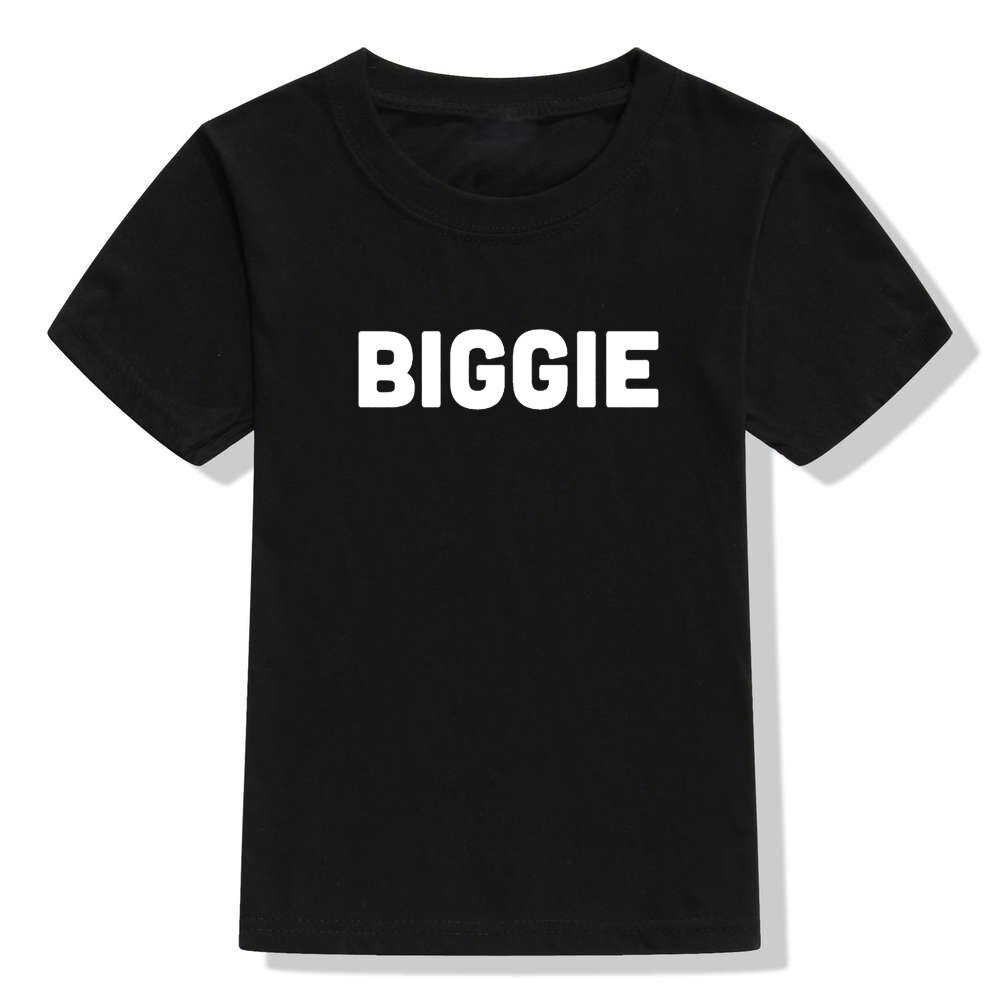 1Pcs Biggie En Smalls Kind Familie Bijpassende T-shirts Kids Meisje Jongen Tee Tops Broer Zus Zomer Korte Mouw t-shirts Mode: 47A2-KSTBK- / 10T