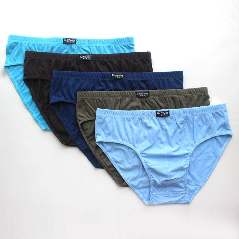 5/ stk bomuld teen trusse herreundertøj drenge talje shorts ungdom svedabsorberende åndbar bund: L 40-50kg