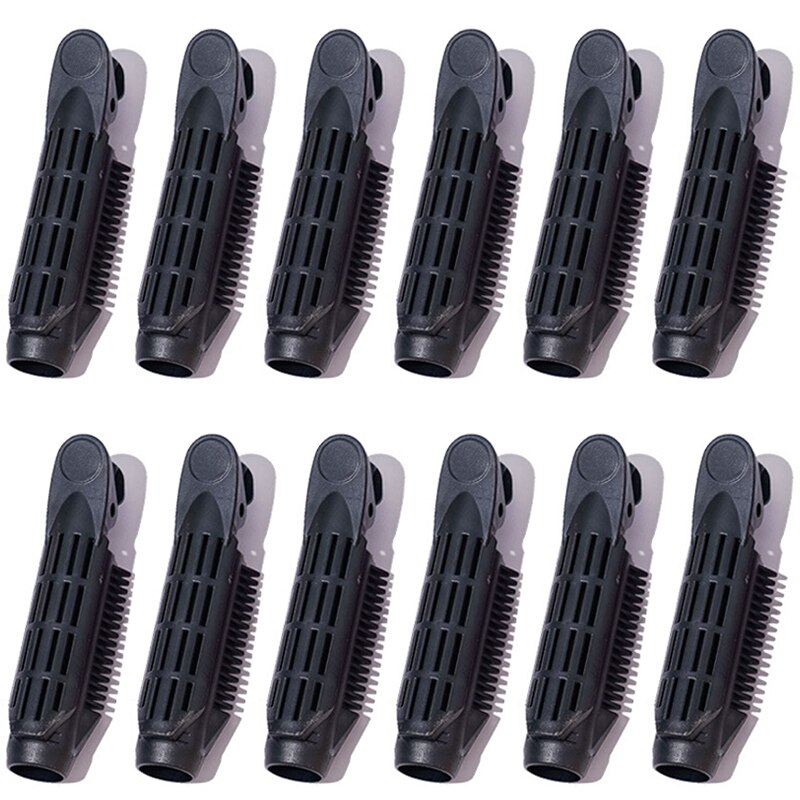 12 Stuks Voluminizing Haarwortel Clip Natuurlijke Pluizig Haar Clip Haar Wortel Curler Roller Zelf Grip Wortel Volume Haar Krultang clip: black 12pcs