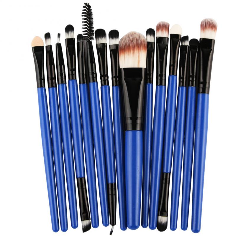 15pc Makeup Brushes Soft Nylon Hair Cosmetic Tools Portable Powder Eye Shadow Foundation Blush Blending Beauty Tools косметика