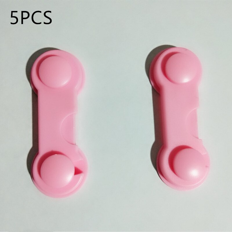5Pcs Kind Veiligheid Kabinet Lock Baby Proof Beveiliging Protector Lade Deur Lock Kids Veiligheid Plastic Bescherming Kids Veiligheid Sloten: 5pcs Pink