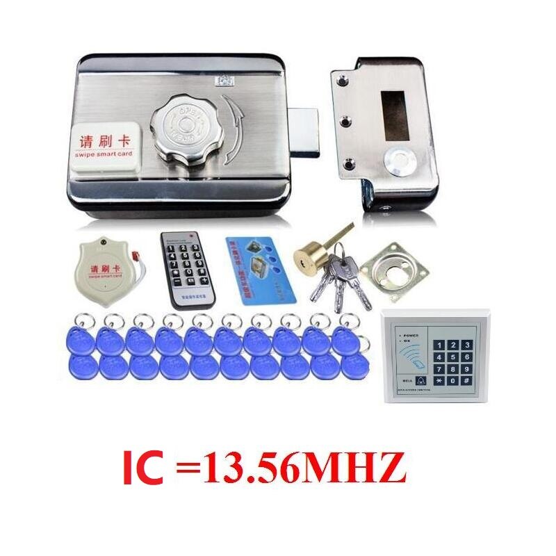 30 pièces étiquettes à puce porte et porte serrure système de contrôle d'accès électronique intégré RFID ID lecteur porte jante serrure pour interphone: IC keypad kit  S
