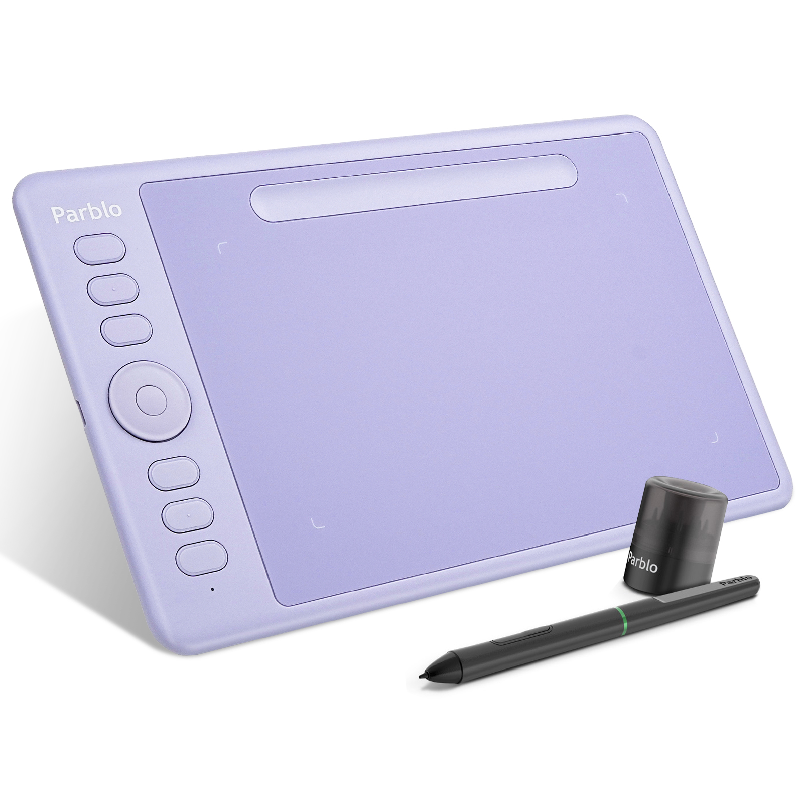 Parblo Intangbo(S) Graphic Draw Tablet Support Android Phone Digital Handwriting Pen Tablet Tilt Function Battery-Free Stylus: Purple