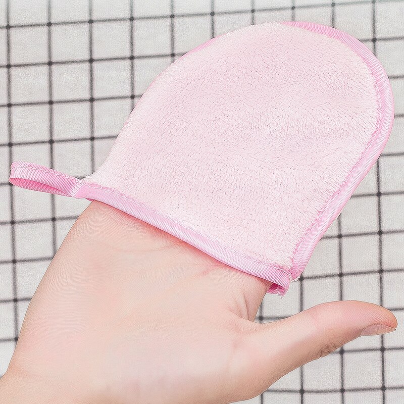 1 Uds., Toalla de microfibra reutilizable, almohadilla removedora de maquillaje, paño de limpieza facial, guante de limpieza, herramientas de belleza para el cuidado facial
