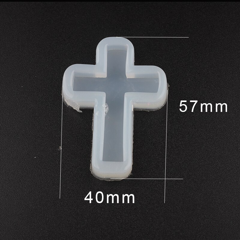 1Pcs Uv Hars Sieraden Vloeibare Siliconen Mal Cross Hanger Hars Sieraden Mallen Voor Diy Ketting Hanger Charms Maken Sieraden