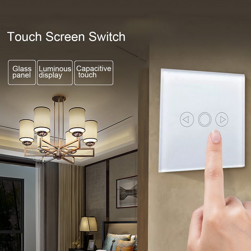 EU/UK Standard LED Light Touch Schalter Glas Panel Home Sensor Dimmer Wand Touchscreen Touch Licht Schalter 1 gang 1 Weg 220V