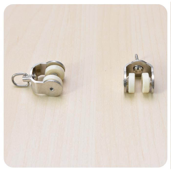 Gordijn Rail Accessoires Katrol Recht Spoor Gebogen Track Rail Vangst Gesp Ring Wiel Slide Down Roller Gordijn Accessoires