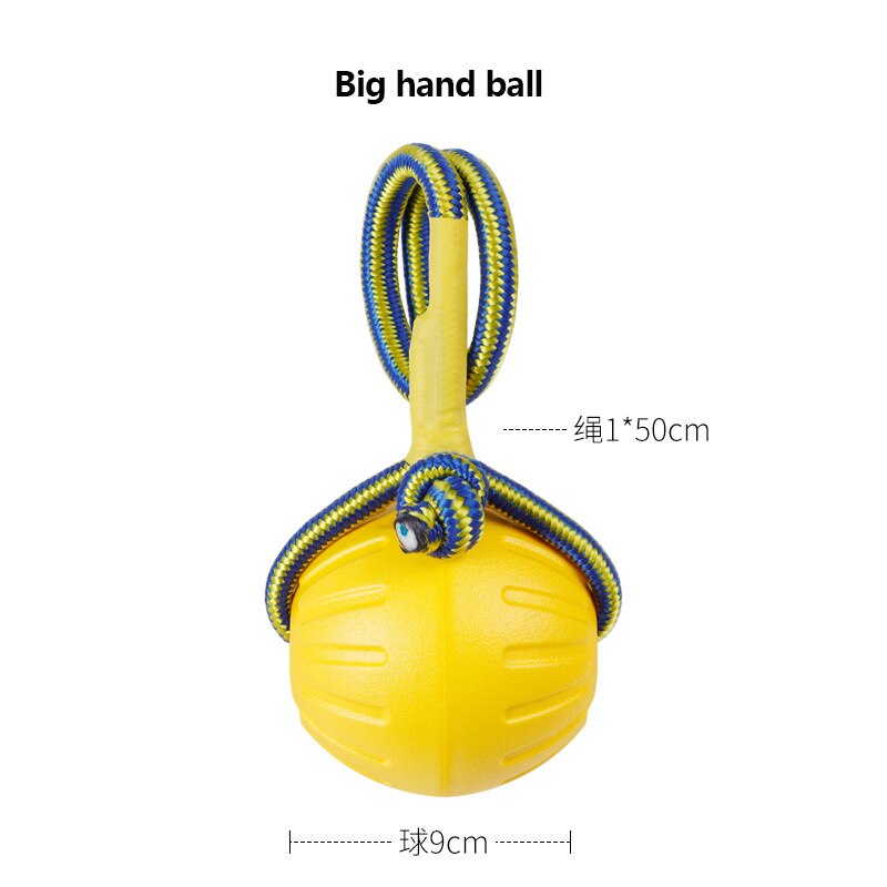 Yellow Pet Toy Dog Training Floating Toys Pet Ball Bite Pull Ring Flying Discs Foam Bite Resistant Dog Interactive Toys: large hand ball