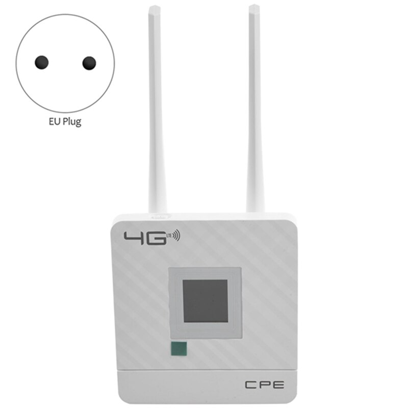 Wireless CPE 4G Wifi Router Portable Gateway FDD TDD LTE WCDMA GSM External Antennas SIM Card Slot WAN/LAN Port EU Plug