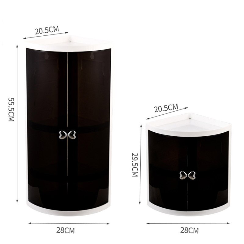 Bathroom shelf Plastic Triangle Storage Rack Wall-absorbing Cosmetic Storage Box Free Punching Kitchen Bathroom Accessories