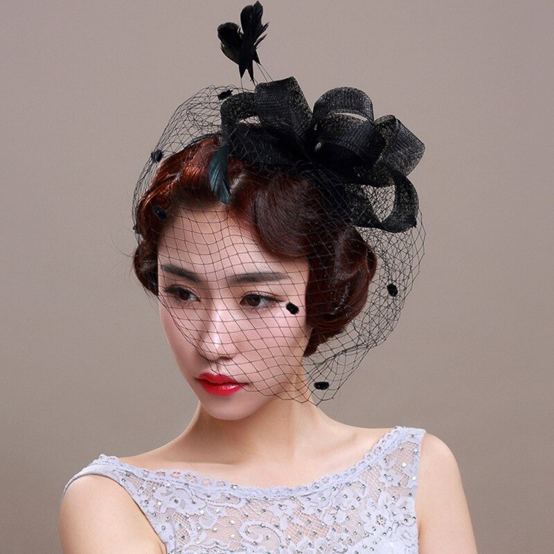Hochzeit Hüte Für Frauen Jahrgang Netto Braut Hüte Schwarz Hochzeit Accessorie Bräute Fascinator Hochzeit Vogelkäfig Schleier Gesicht Schleier BH008