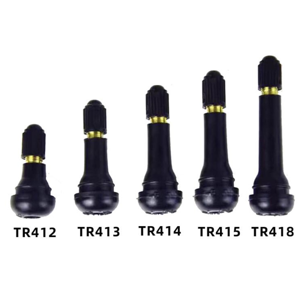 Tiges de Valve de pneu sans chambre à Air TR412 413 414 415 418, tige de Valve de pneu sans chambre à Air en caoutchouc et en cuivre à pression pour automobile et Moto, 10 pièces