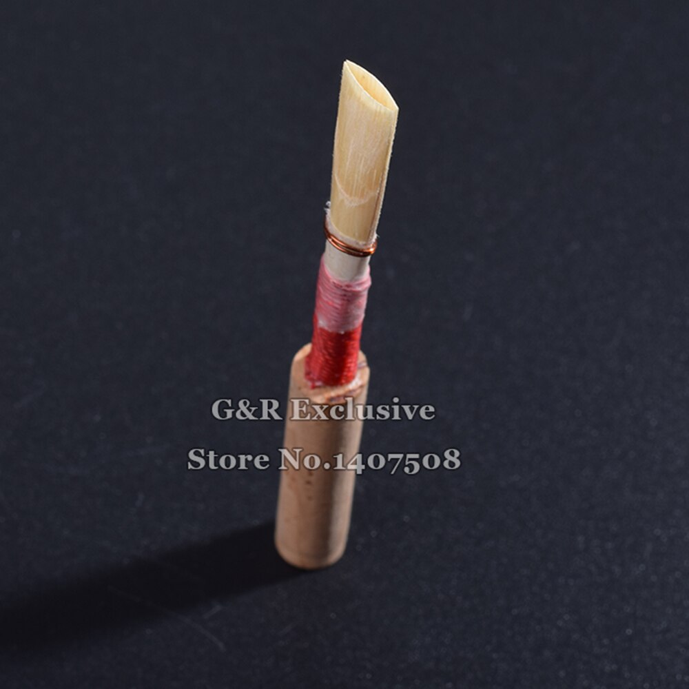 4 Uds cañas para oboes medianos suaves profesionales accesorios de instrumentos musicales de viento de madera con caja de juncos