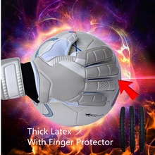 Män fotboll målvaktshandskar för fotboll latex målvaktshandskar fingerskydd förtjockad latex målvakt