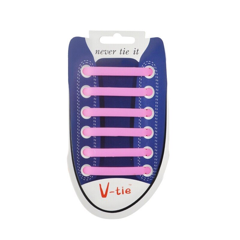12 Pcs Lichtgevende Siliconen Schoenveters No Tie Elastische schoenveters Sneakers Lui veters Unisex Gemak Rubber Schoenveter: Roze