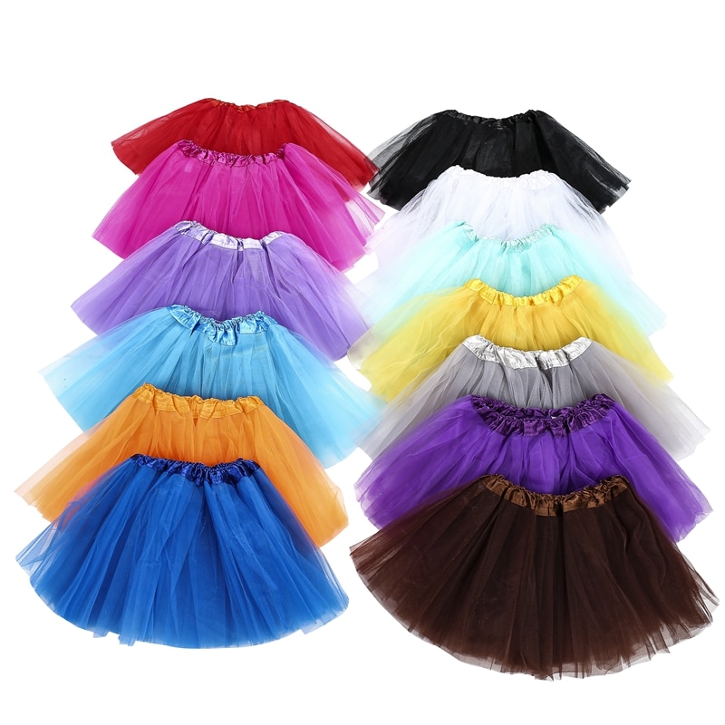 Baby flickor chiffong fluffiga pettiskirts tutu prinsessa festkjolar danskläder tyll tutu balett tjej kjol prinsessa i 2-8 år
