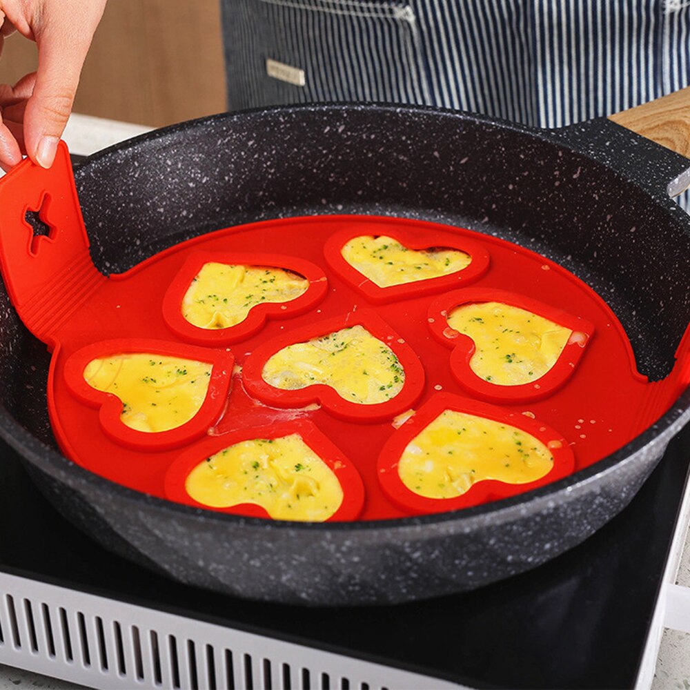 1Pcs Silicone Non Stick Fantastische Ei Pannenkoek Maker Ring Keuken Bakken Omelet Mallen Flip Fornuis Ei Ring Mold