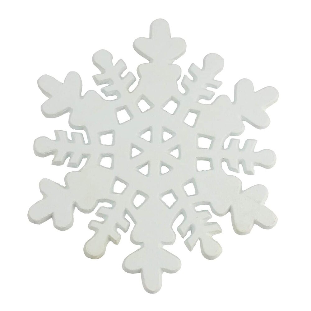 Dessous de plat de théière en fonte, Vintage fleur/hibou/poisson/flocon de neige, support de Pot rond, tapis creux, coussin isolant, décor de Table, cuisine, 1 pièce: Snowflake