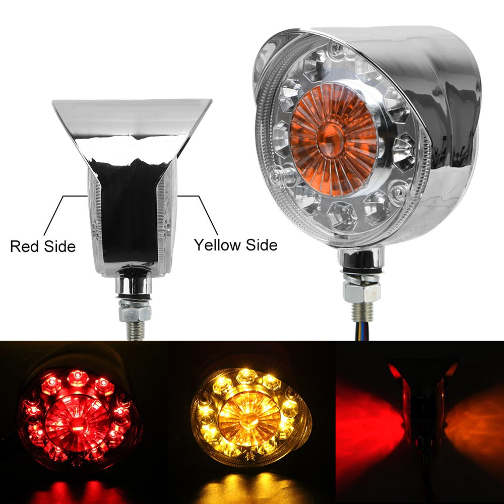 Luces LED intermitentes para camiones, coches, remolques, tractores, autobuses, barcos, 24V, luz de parada de doble cara, luces de indicador lateral rojo/amarillo
