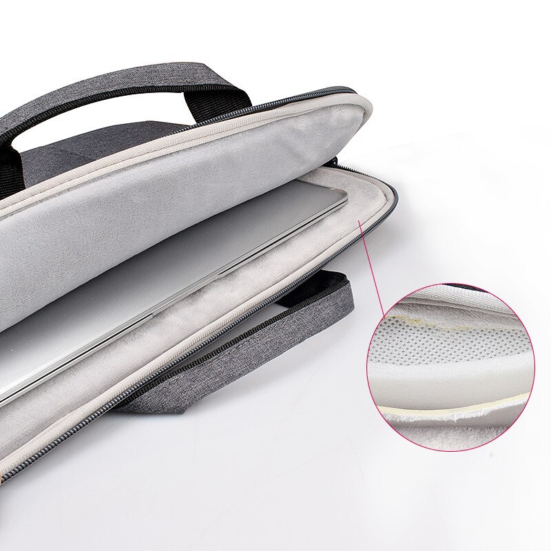 Men's Women's Shockproof Briefcase Laptop Bag Documents Cell Phone Storage Shoulder Tote Crossbody Travel Office Business Pouch