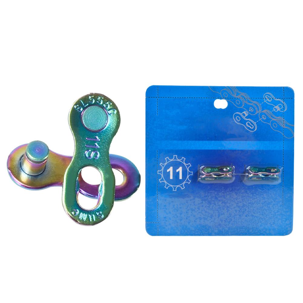 2 Pairs MTB Mountain Road Bike Chain Connector Lock for 6/7/8/9/10/11/12 Speed Quick Master Link Joint Metal Bicycle Repair Tool: 11s Multicolor	
