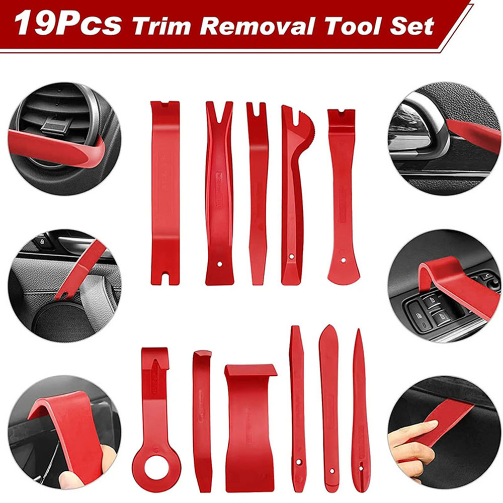 Herramientas de coche, Kit de desmontaje Interior de coche, herramienta de extracción de molduras de plástico, extractor de Clips de coche, herramientas de Panel Diy para juego de extractor de molduras de coche
