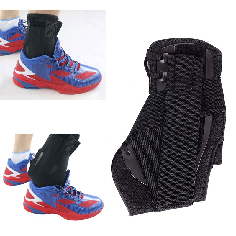 Enkelbrace Ondersteuning Stabilizer Sport Voetbal Compressie Verstelbare Lace Up Enkel Sokken Protector Orthese