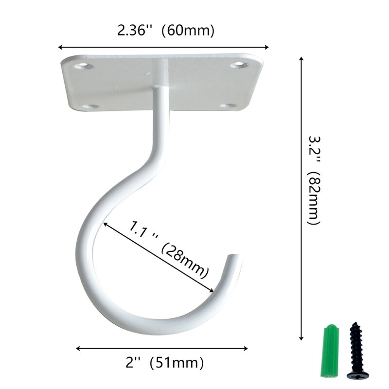 2Pcs Metal Heavy Duty Plant Plafond Haken Met Montage Schroeven Houden Tot 20Kg