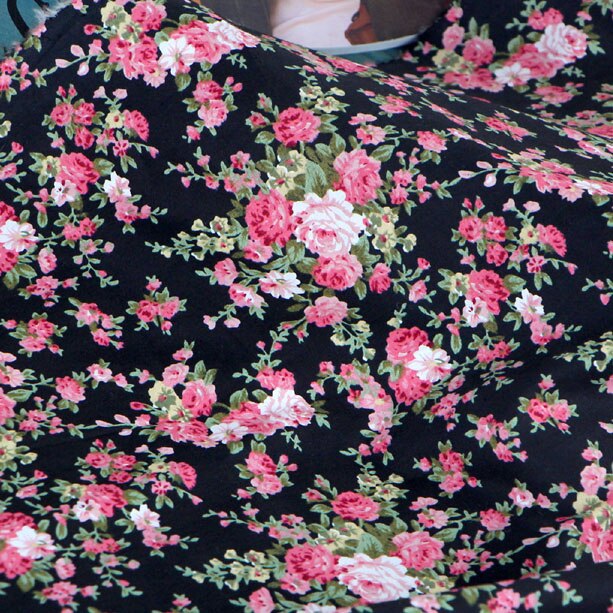 Groene Bladeren Pastorale Stof Gedrukt Bloemen Rok Katoenen Stof Voor Handgemaakte Diy Katoenen Baby Jurk Materiaal: yxbd241