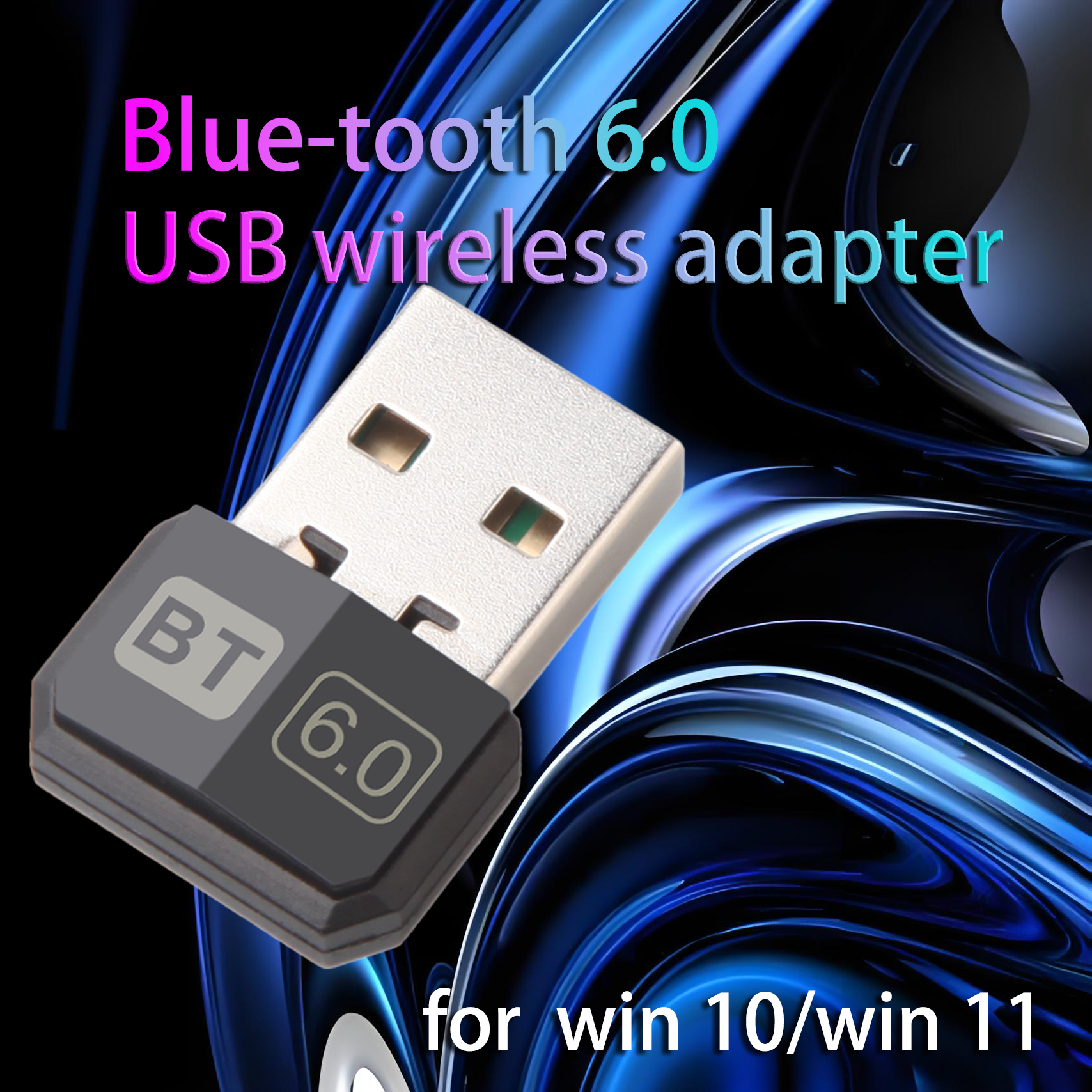 USB Bluetooth 6.0 5.4 Adapter for PC Windows 10 11 Bluetooth Receiver Transmitter for Keyboard/Mouse/Pc Laptop