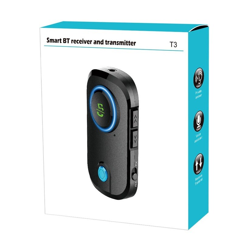 T3 Bluetooth Receiver Transmitter Car Bluetooth Transceiver Two In One Bluetooth Adapter