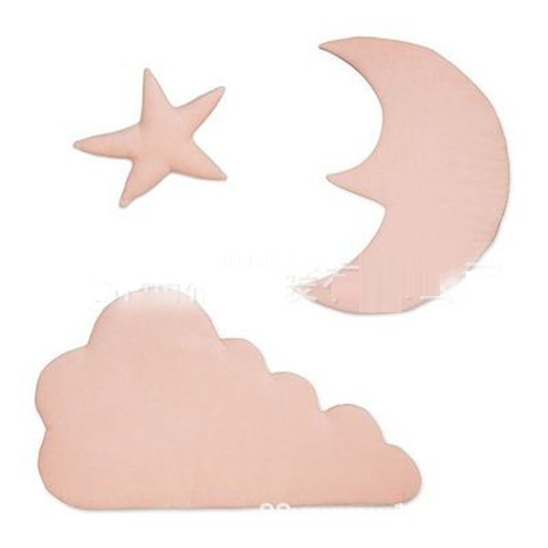 3 pièces/ensemble 3D lune nuage étoile Stickers muraux INS Style nordique enfants chambre décoration enfants jouer tente suspendus ornement Photo accessoires: Rouge