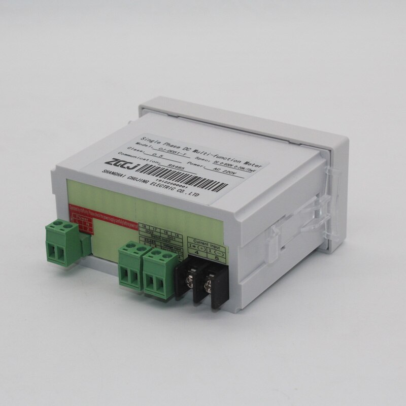 Single phase DC Multi-function power Meter LCDV A V W KWH panel meter with RS485 DC 0-600V