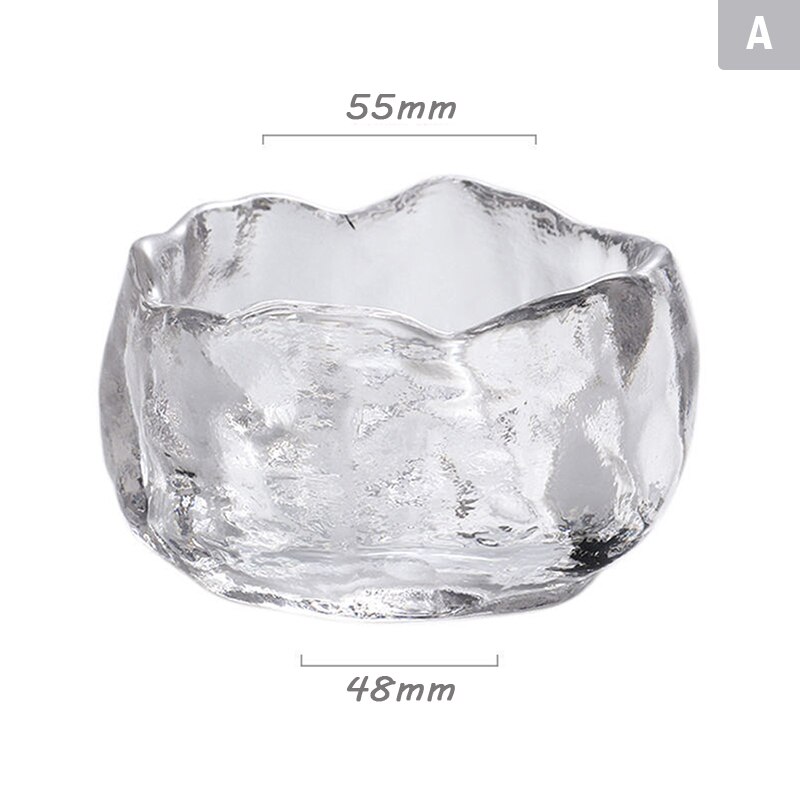 1pc Japanese Style Glass Cup Tasting Transparent Tea Cups White Wine Cocktail Cup Bar Drinking Glasses Home Decorations: A