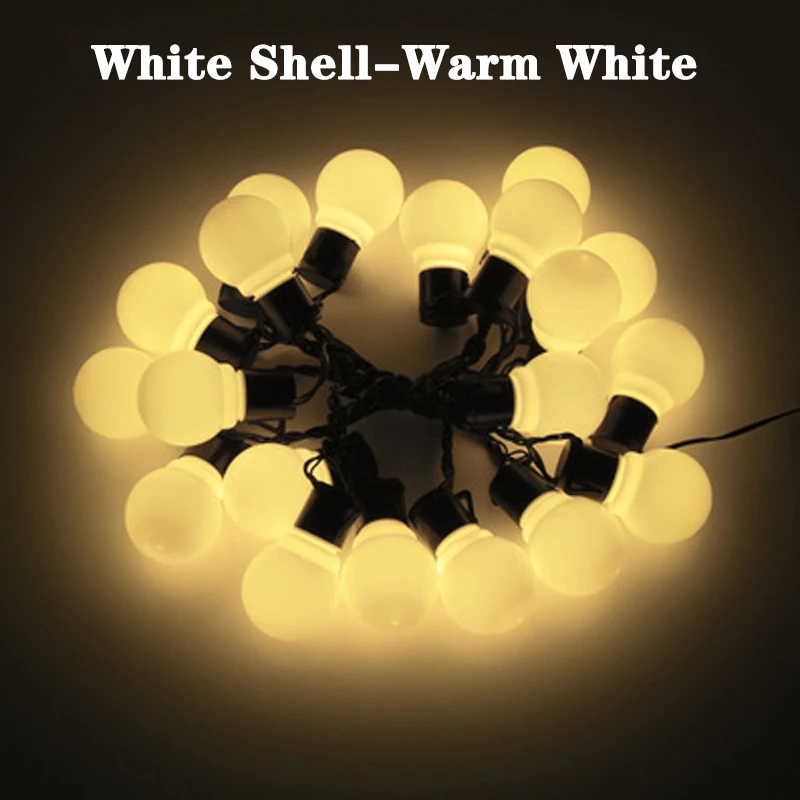 Bombillas G50, luz ambiental, guirnaldas de luces Led, luz Solar para exteriores, de boda, Navidad, decoración del jardín del hogar: Luna Azul / 31-40 W