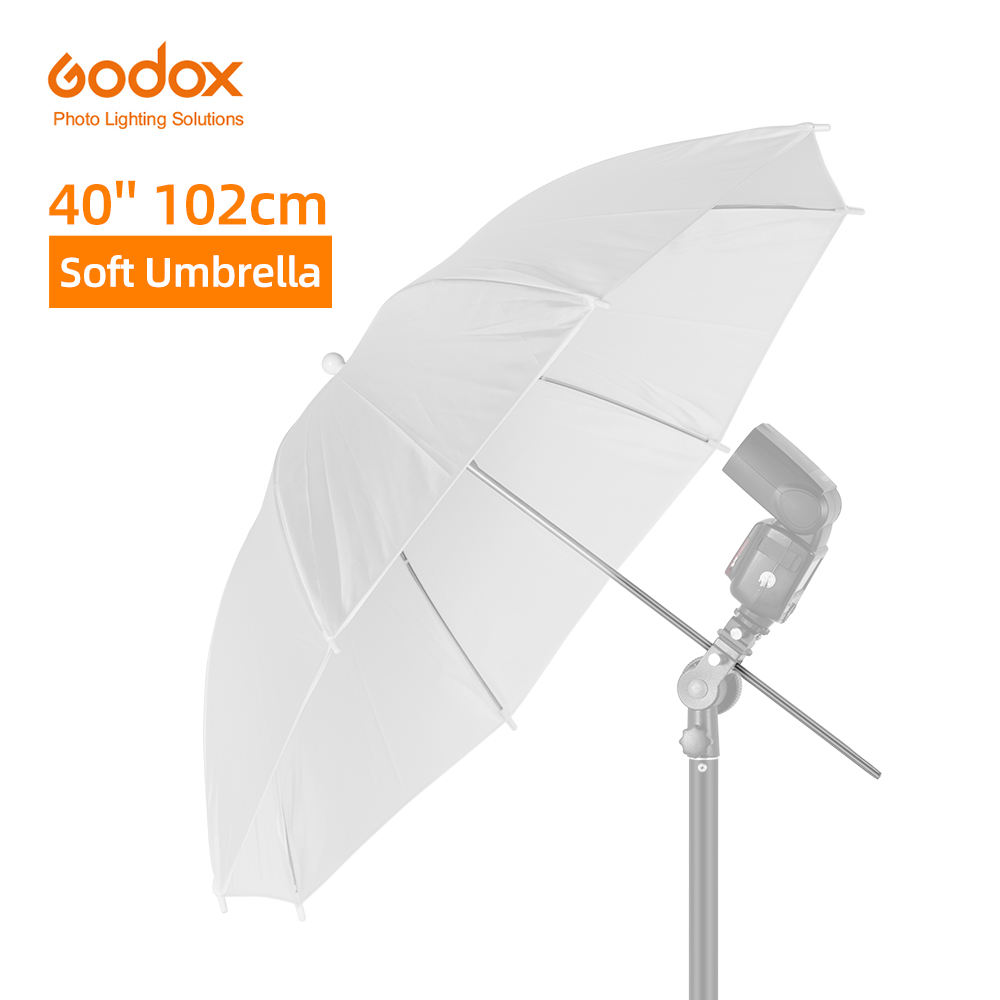 Godox 33 &quot; 84cm 40 &quot; 102cm 43 &quot; 108cm hvide bløde diffusere studiefotografi gennemskinnelig paraply til studieblitz strobebelysning: 1 stk 40 tommer 102cm