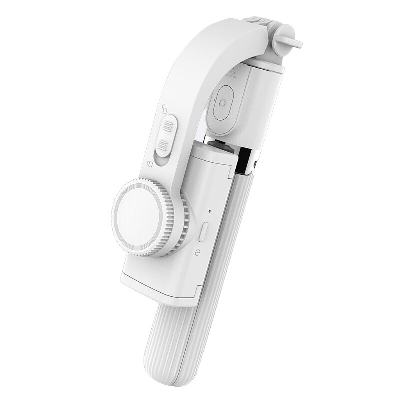 Trépied de support de téléphone, stabilisateur de bâton de Selfie avec télécommande Bluetooth pour IPhone et téléphones Android: WHITE