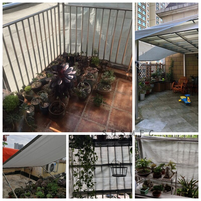 Grey Anti-UV Sunshade Net Garden Succulent Plant Greenhouse Sunblock Shading Net Outdoor Swimming Pool Cover Balcony Sun-proof