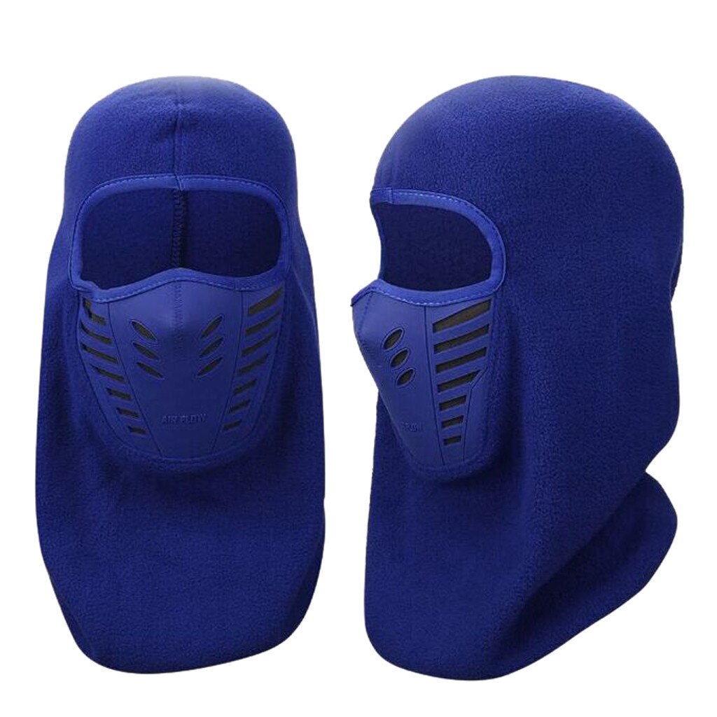 Motorfiets Gezichtsmasker Winter Warm Outdoor Winddicht Helm Fiets Fietsen Fleece Bivakmuts Gezichtsmasker: Blue