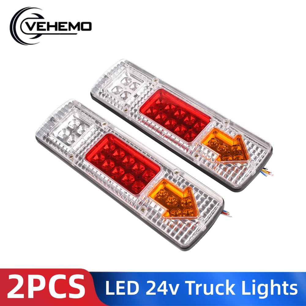 Vehemo 2 Stuks 24 V Led Truck Trailer Lichten Paar Achterlicht Signaal Lamp Deel Accessoires 24 V Truck Led Side marker Licht
