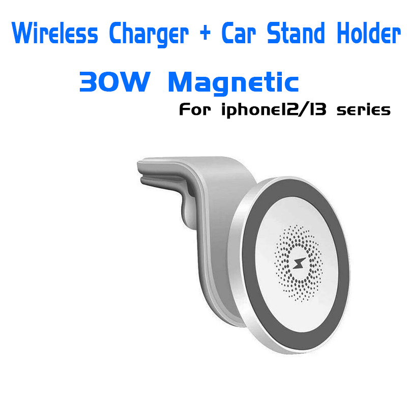 Magnetische Auto Draadloze Oplader Stand voor Magsafe IPhone 15 14 13 12 11 Pro Max Snel Opladen Magneet Mount Auto houder Accessoires