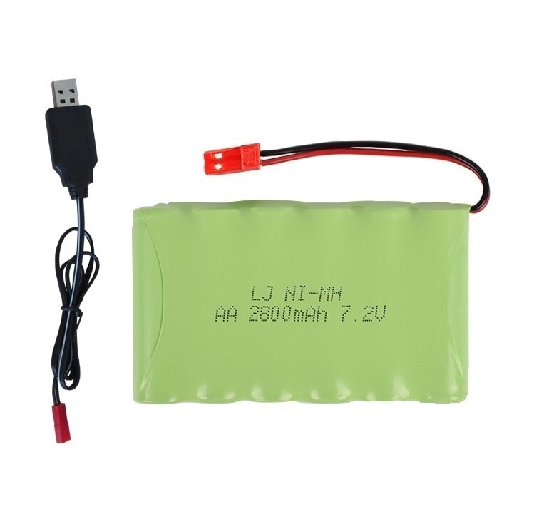 YUKALA 7.2V 2800mAh Ni-MH rechargable battery SM plug for RC Truck/ RC car/ RC boat/RC tank JST/SM/Tiamiya 7.2 v 2800 mah: Clear